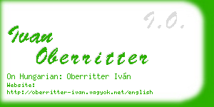ivan oberritter business card
